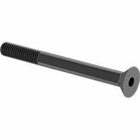 BSC PREFERRED Black-Oxide Alloy Steel Hex Drive Flat Head Screw 3/8-16 Thread Size 4 Long, 5PK 91253A644